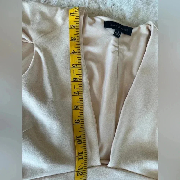 Dance and Marcel cream bodycon cape dress with slit size small - Picture 10 of 16